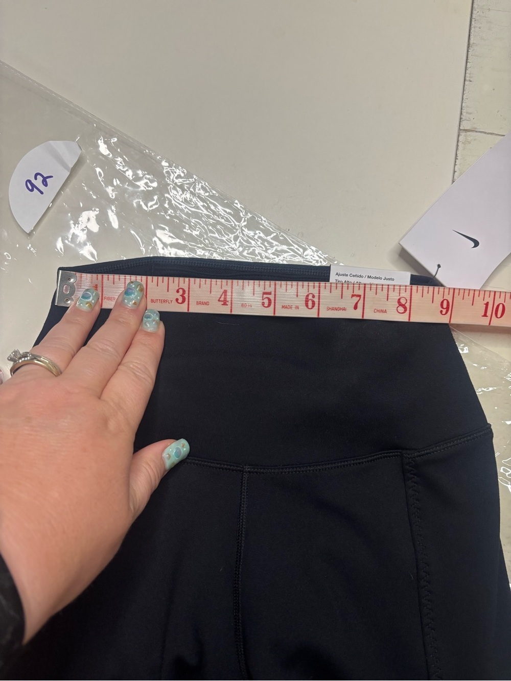 Nike One Dri fit High-Waisted Full-Length Split-Hem Leggings Size XS New Black - Picture 3 of 9